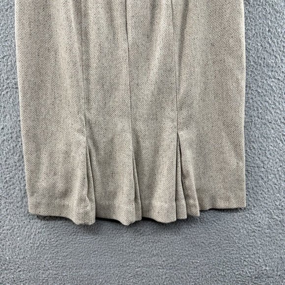 LOFT Skirt Women's 8 Beige Houndstooth Print Pencil Skirt Ladies 8 - Picture 12 of 14